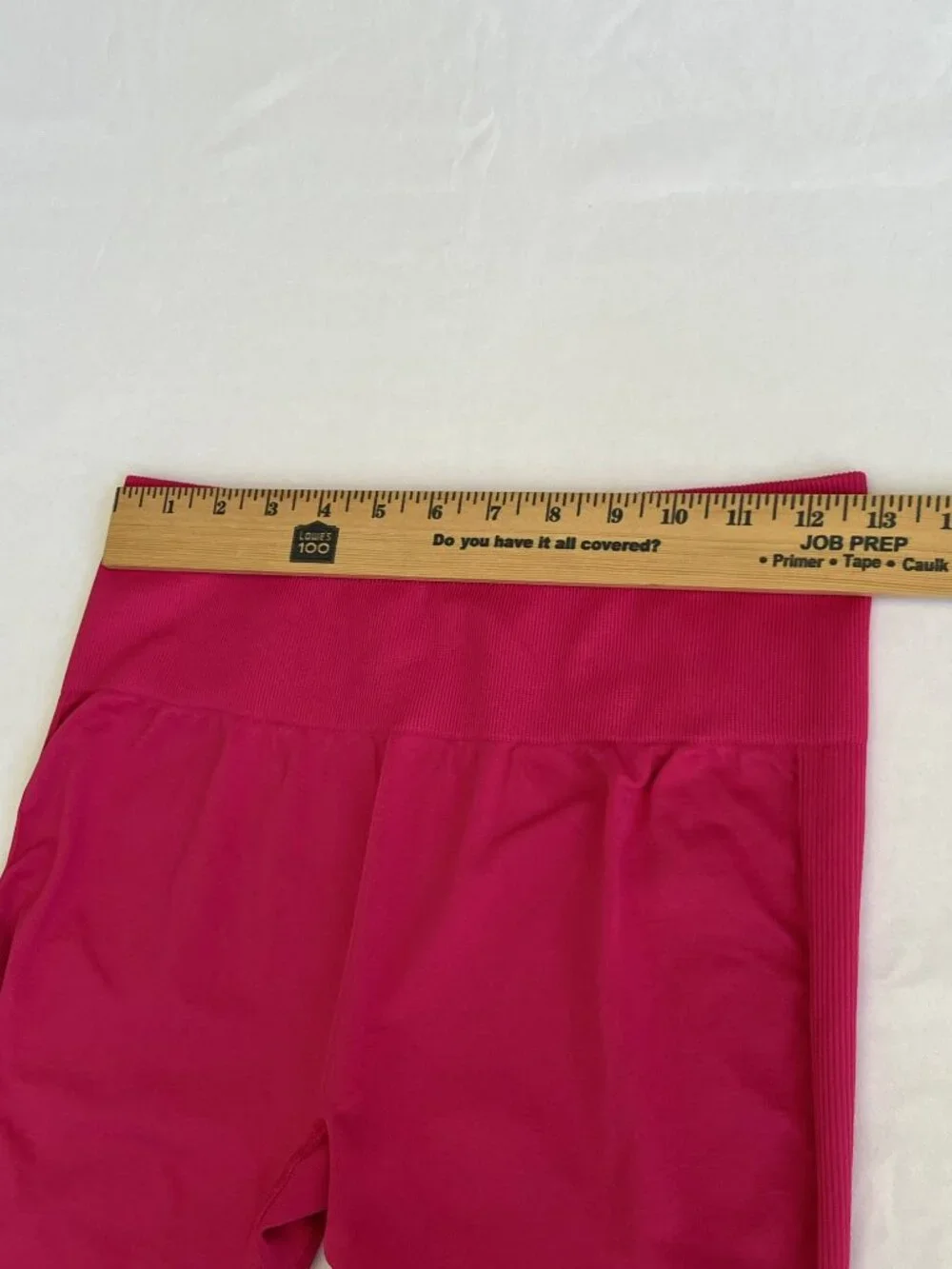 Fabletics Seamless Leggings Hot Pink Magenta Logo Waistband Capri Crop GUC‎ S/M